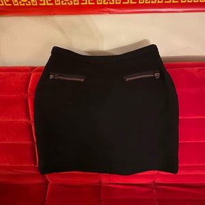 Black skirt with zippers in front